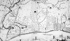 Laurentine Shore on G B Cingolani map of 1774