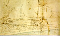 Pietro Rosa archaeological map of Latium Detail II
