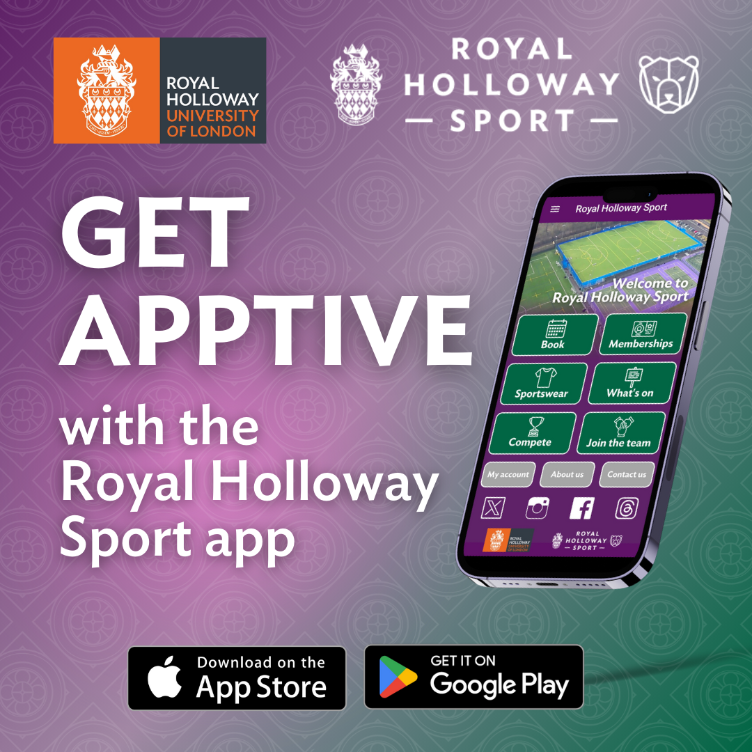 Royal Holloway Sport App graphic 2024 Get Apptive