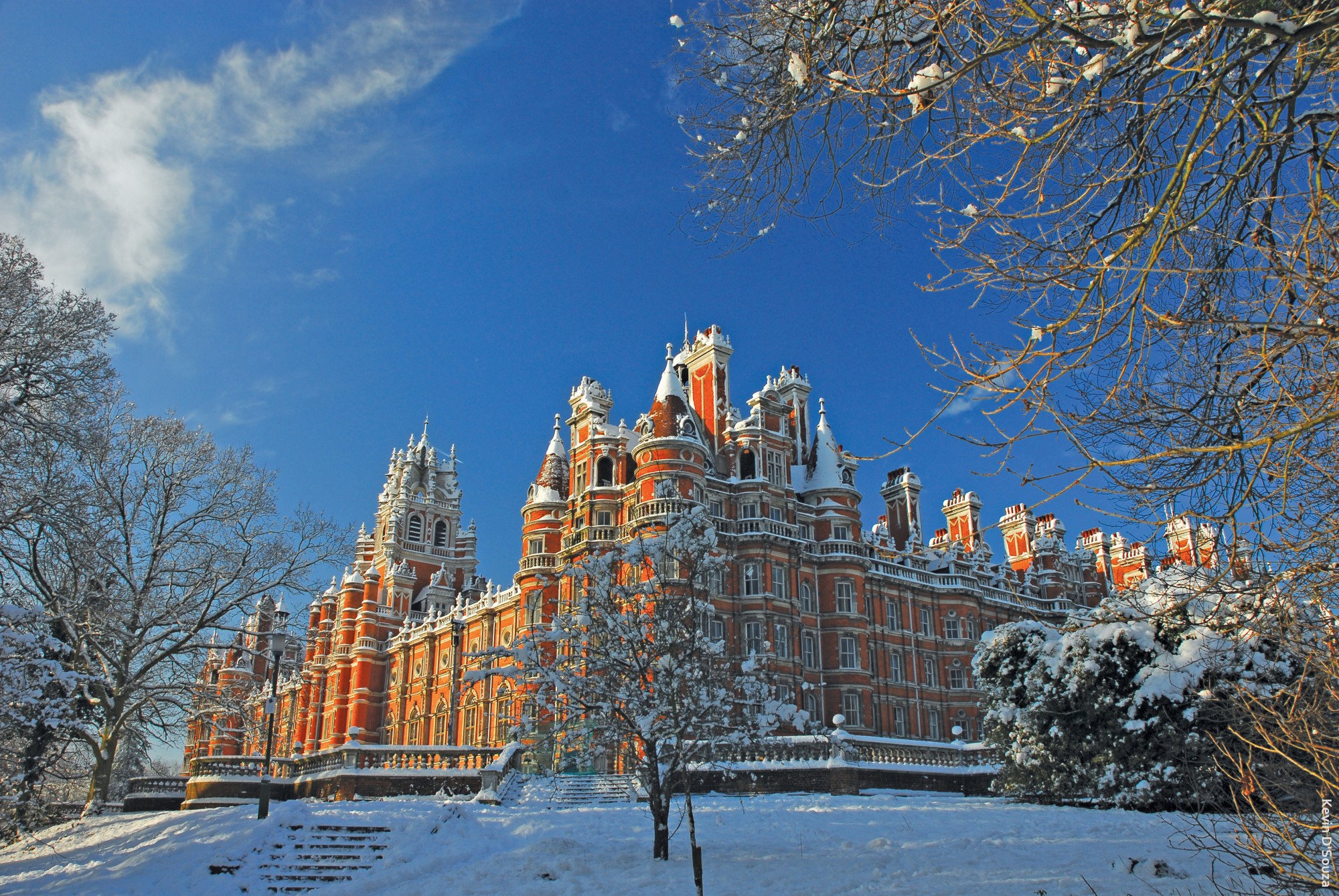 Royal Holloway in the winter